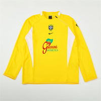 Camiseta de entrenamiento retro de Manga Larga del Brasil 2002