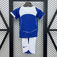 Camiseta y Pantalones Cortoss para Niño Retro Brasil Away 2004